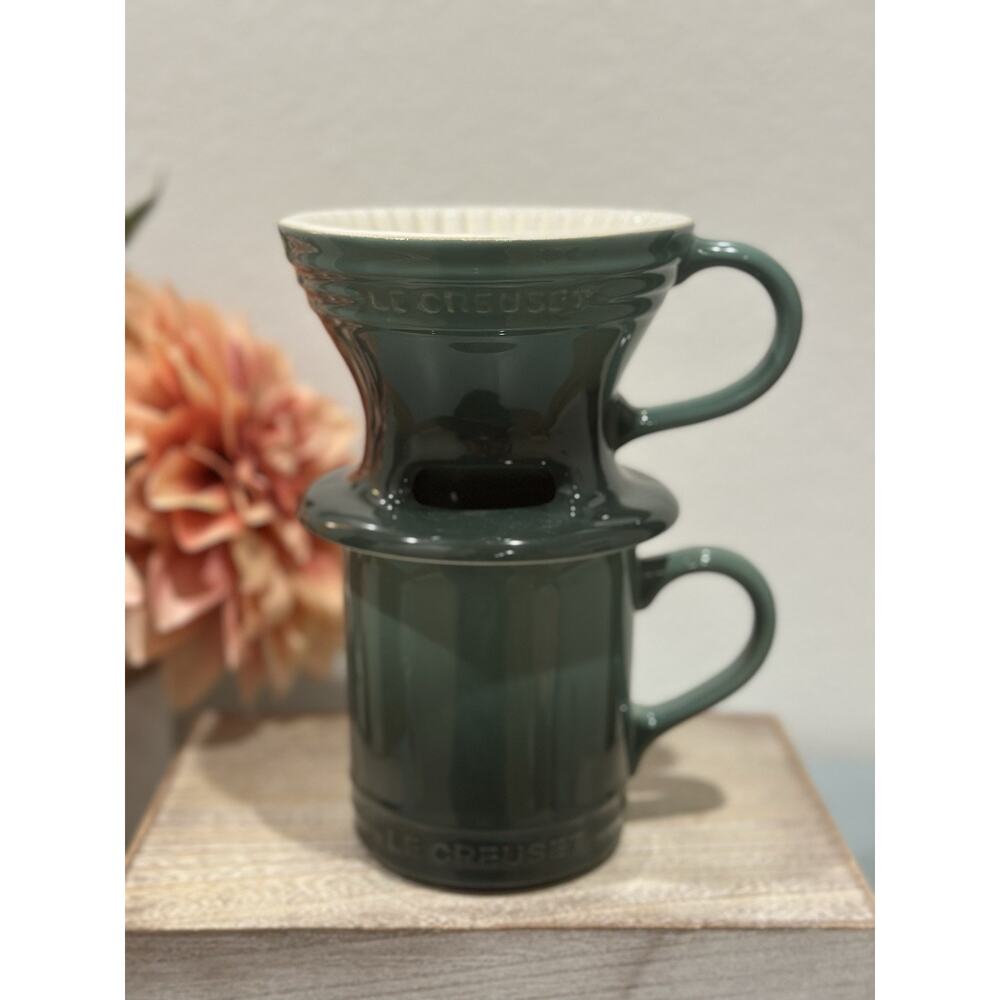 Le Creuset Pour Over Coffee Cone Stoneware Second Choix Artichoke Artichaut NEW - Picture 8 of 8